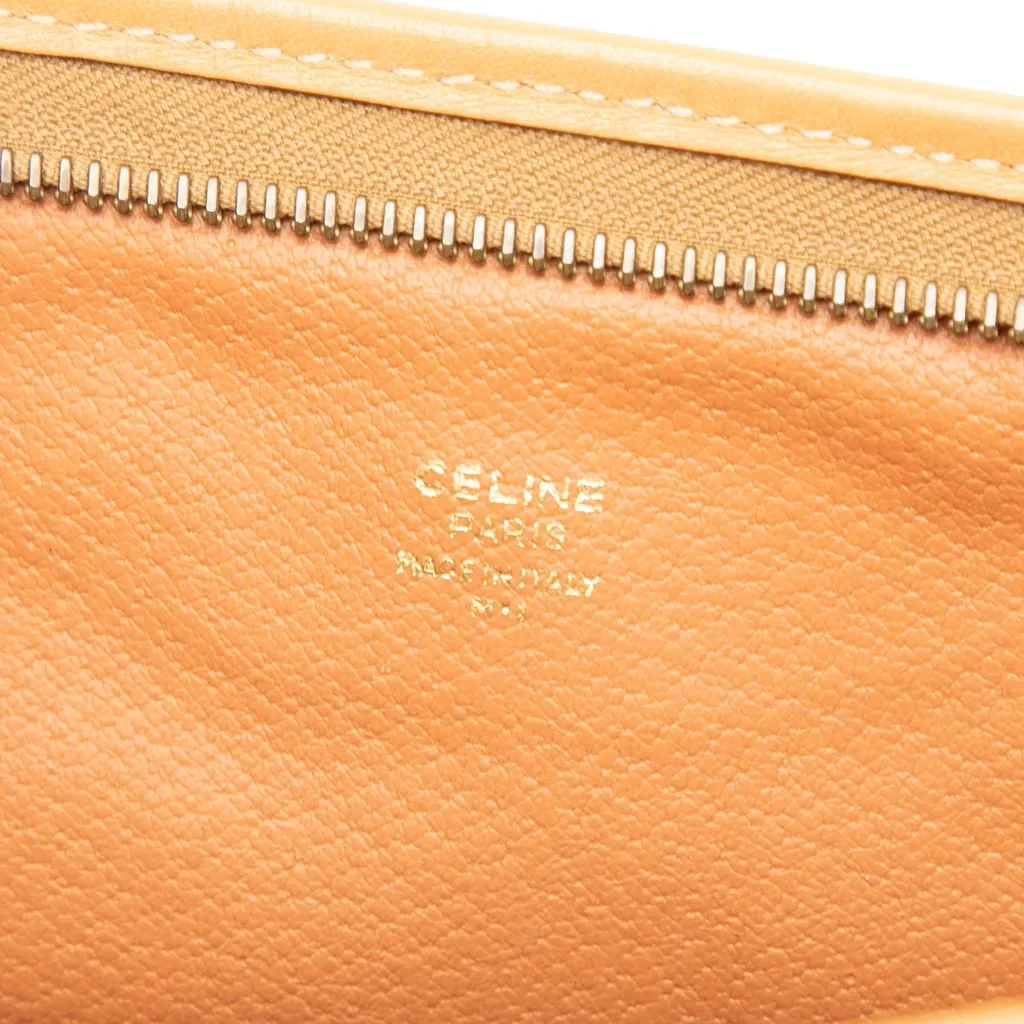 Celine Macadam Coated Canvas Clutch Brown Canvas Good - Box View