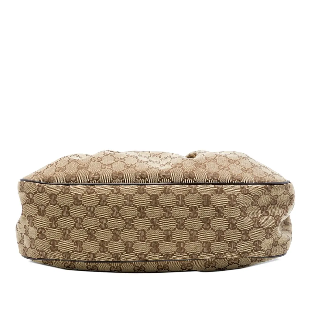 Gucci GG Canvas Sukey Crossbody Beige Canvas Good - Back View