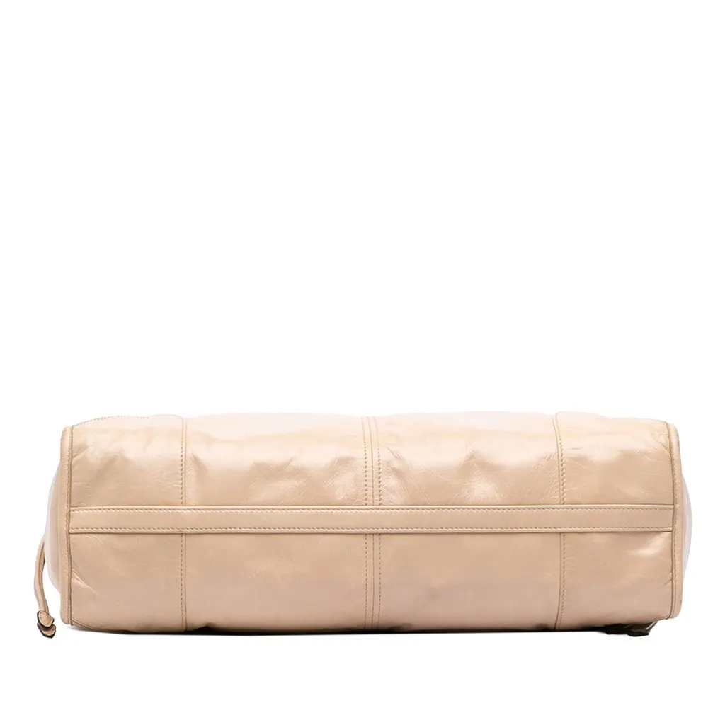 Prada Large Naplak Calfskin Bonnie Satchel Beige Leather Very good - Inside View