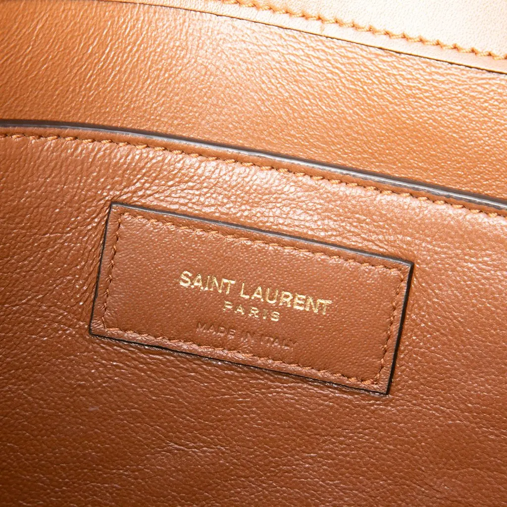 Saint Laurent Medium Smooth Calfskin Manhattan Shoulder Bag Brown Leather Very good - Box View