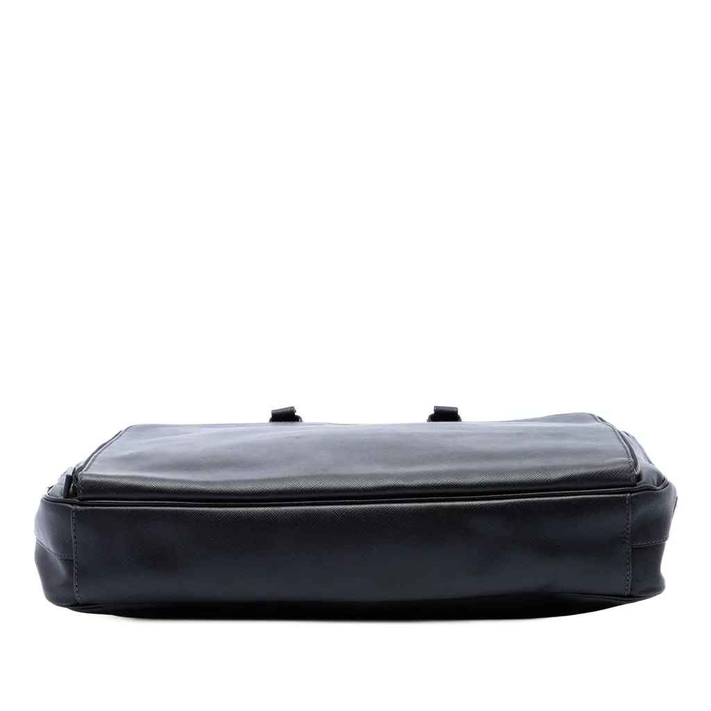 Prada Saffiano Business Bag Black Leather Very good - Inside View