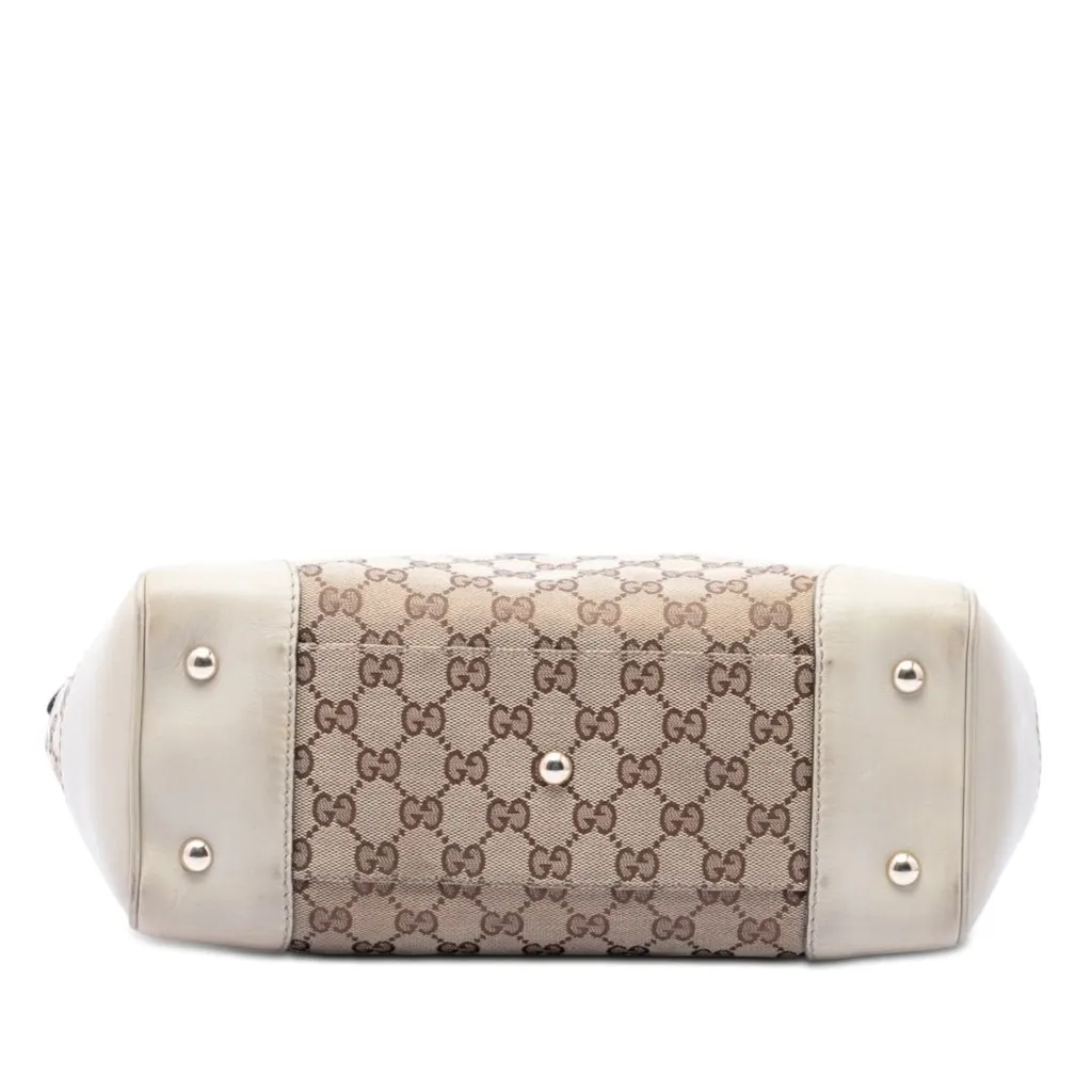 Gucci GG Canvas Web Mayfair Tote Beige Very good - Inside View
