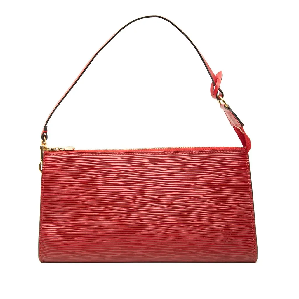 Louis Vuitton Epi Pochette Accessoires Red Leather Good - Front View