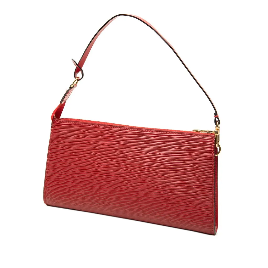 Louis Vuitton Epi Pochette Accessoires Red Leather Good - Back View