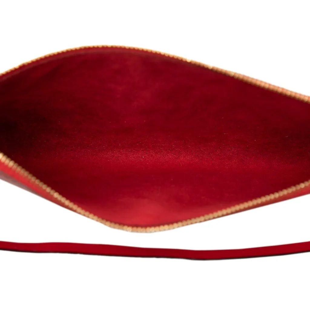 Louis Vuitton Epi Pochette Accessoires Red Leather Good - Model View