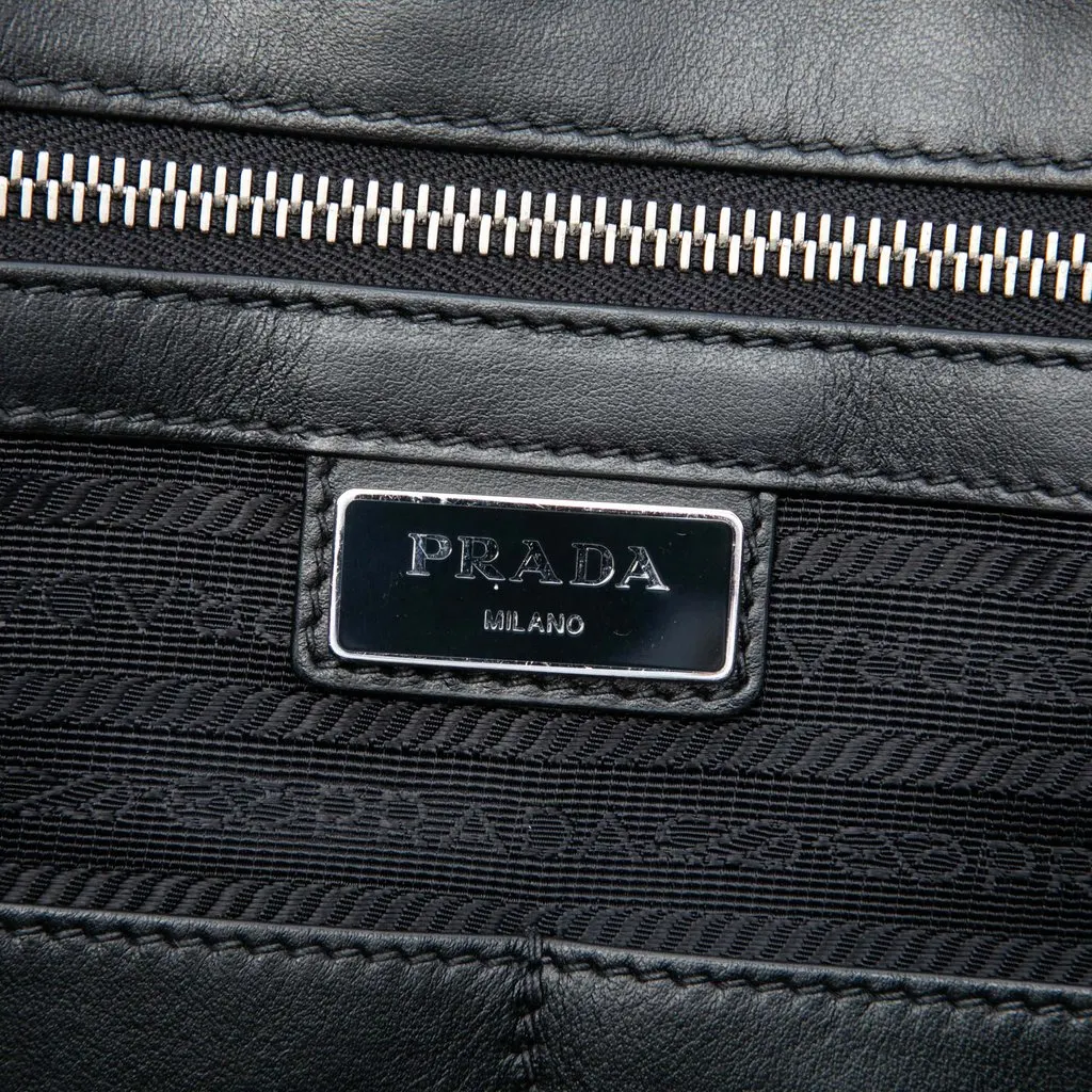 Prada Saffiano Business Bag Black Leather Very good - Box View