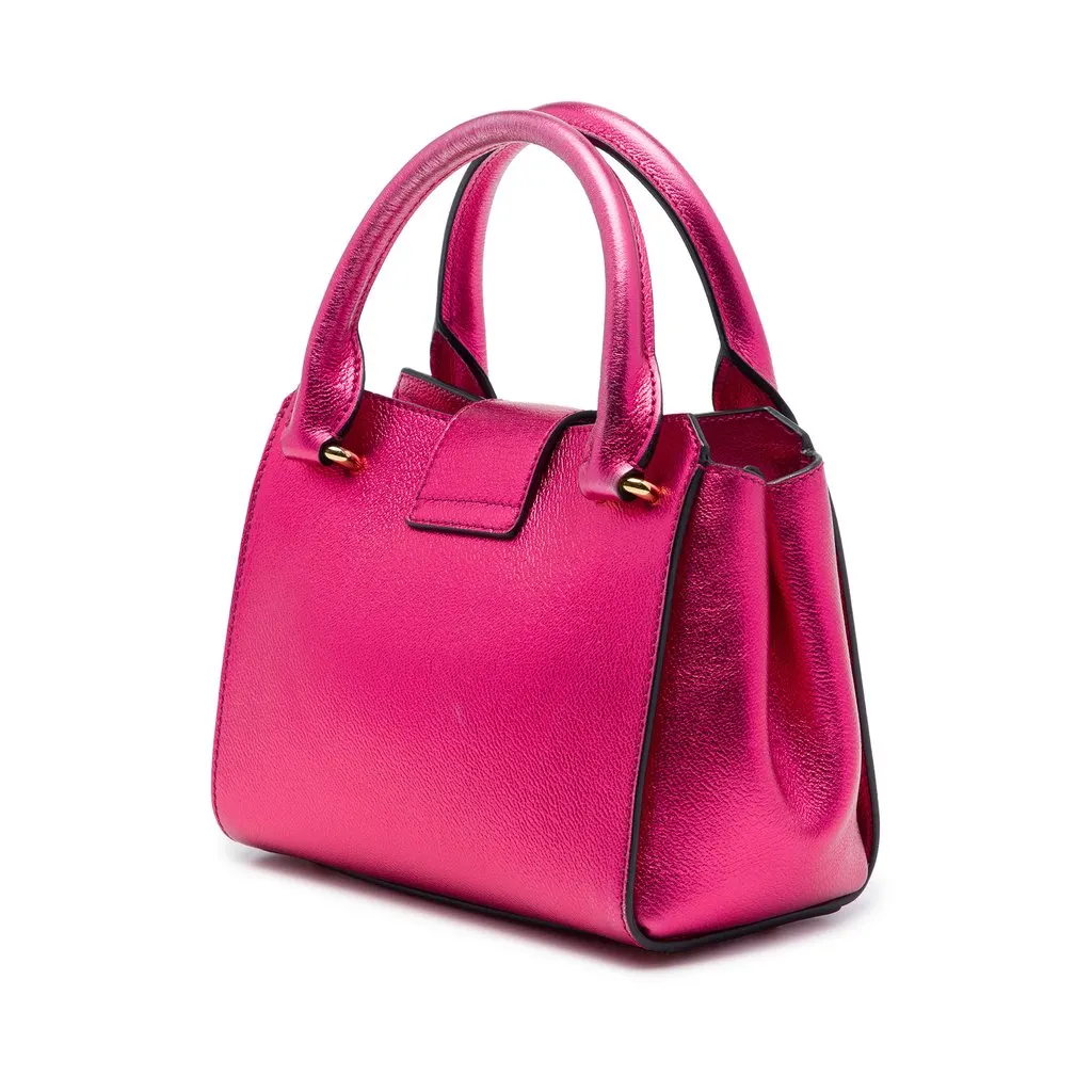 Burberry Small Metallic Leather Buckle Tote Pink Leather Very good - Back View
