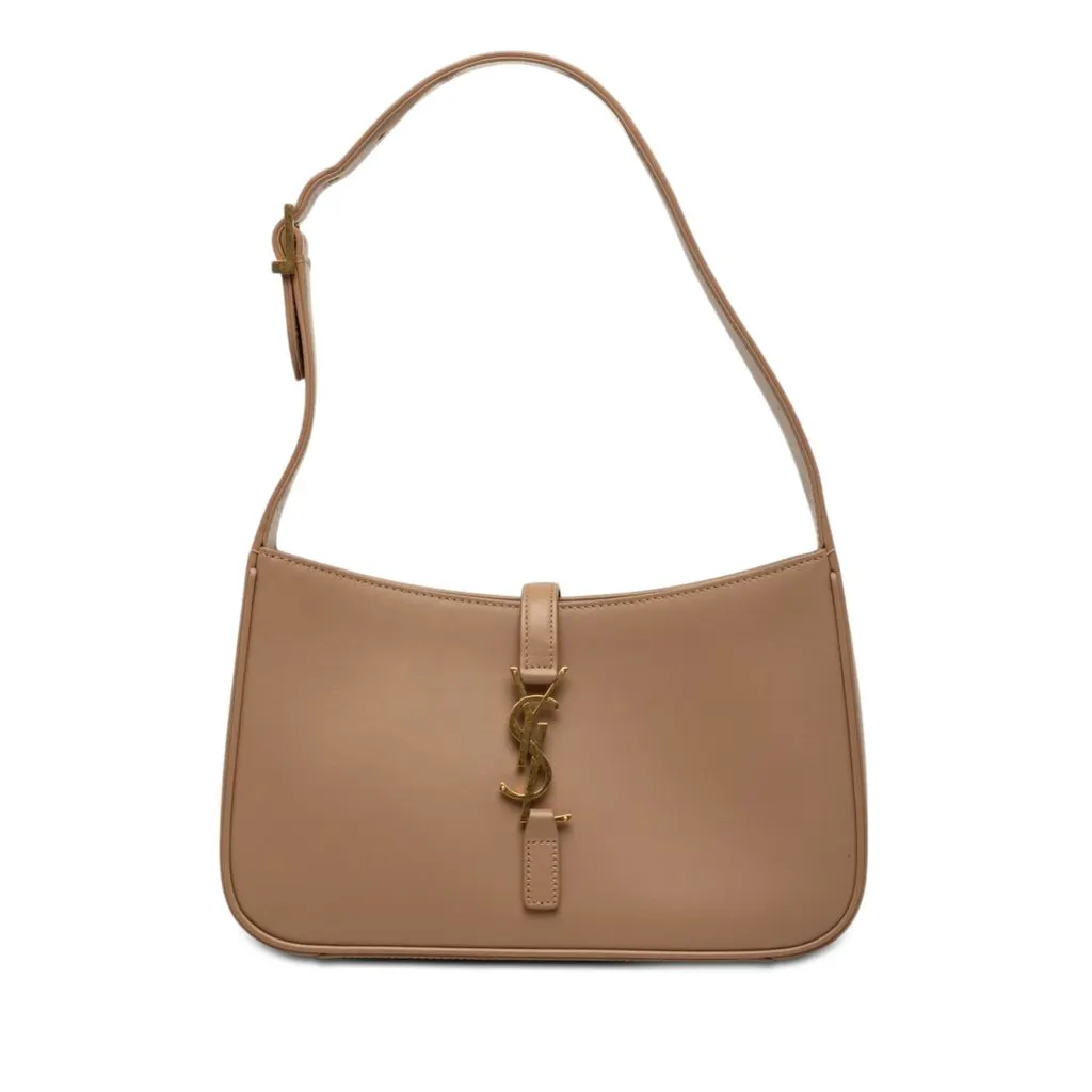 Saint Laurent Smooth Calfskin Le 5 a 7 Brown Leather Very good - Front View