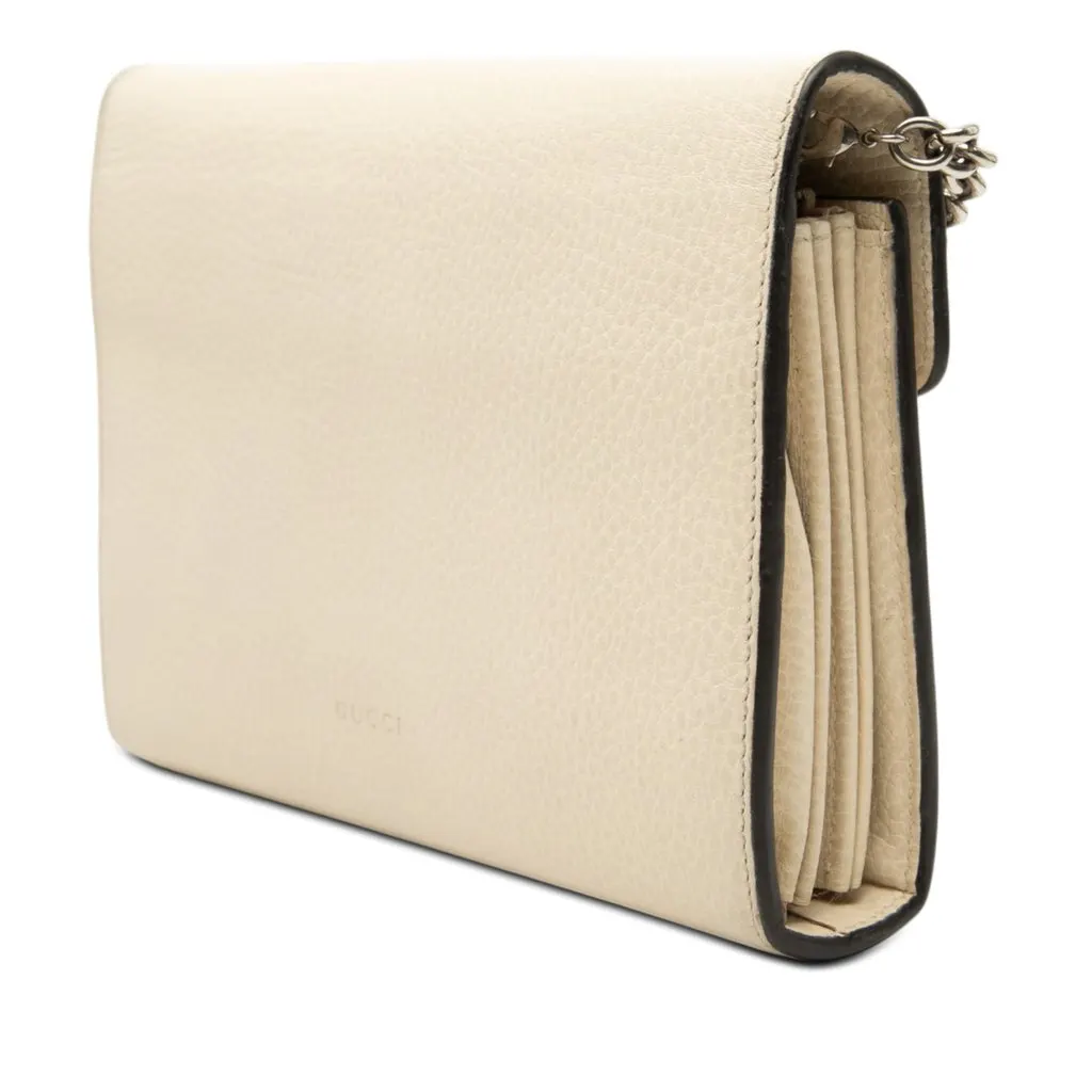 Gucci Calfskin Dionysus Wallet on Chain Brown Leather Very good - Back View