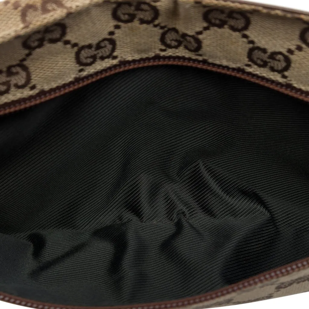 Gucci GG Canvas Double Pocket Belt Bag Beige Canvas Very good - Model View