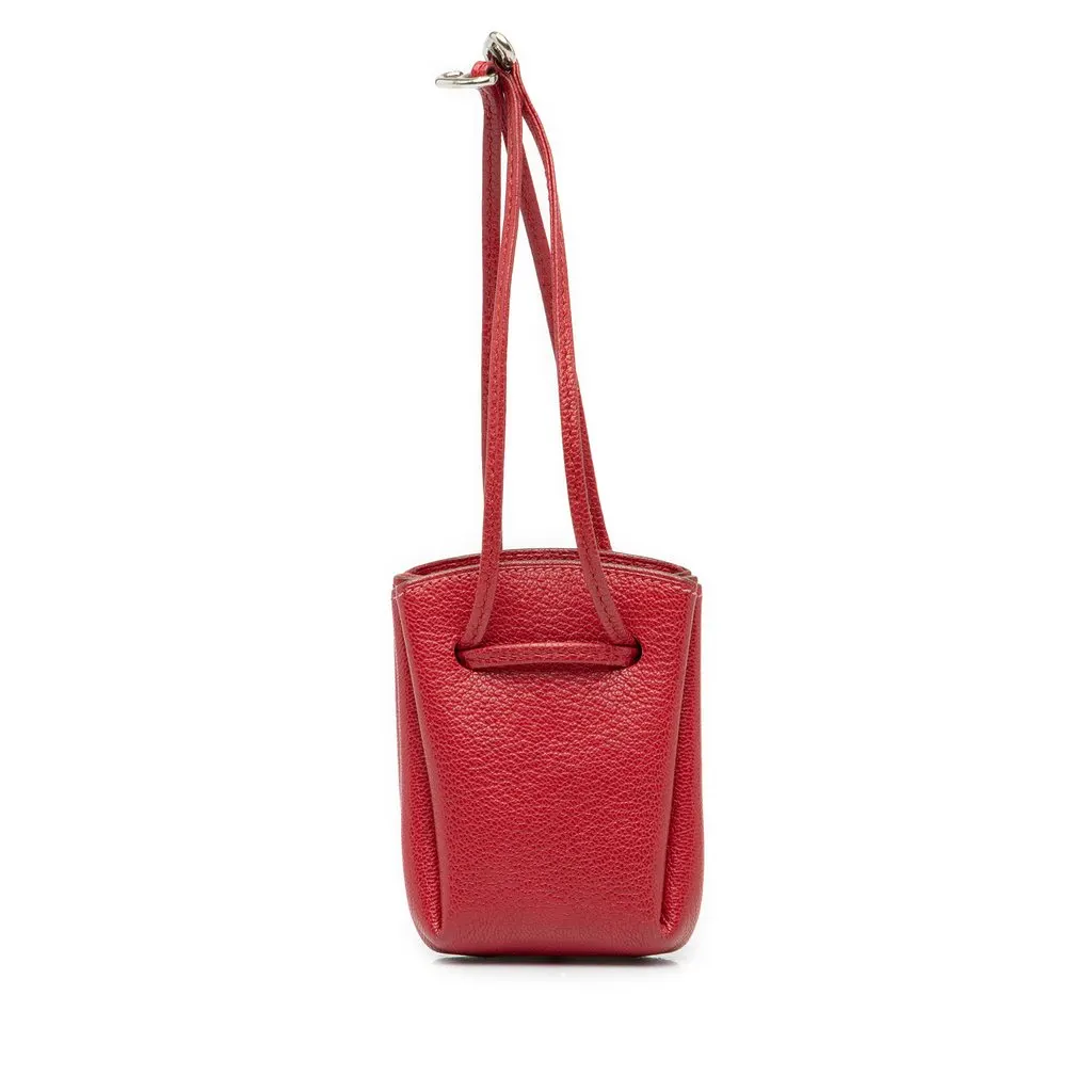 Hermès Chevre Mysore Vespa Pouch Red Leather Very good - Front View