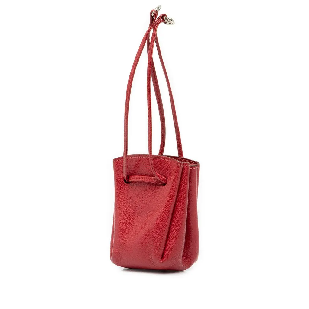 Hermès Chevre Mysore Vespa Pouch Red Leather Very good - Back View