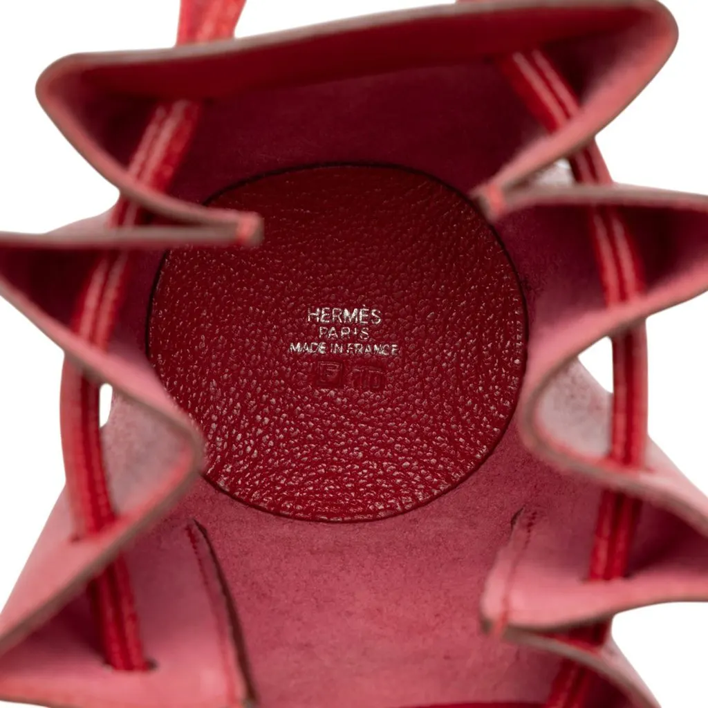 Hermès Chevre Mysore Vespa Pouch Red Leather Very good - Box View