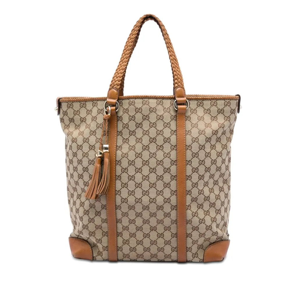 Gucci Large GG Canvas Marrakech Tote Beige Very good - Front View