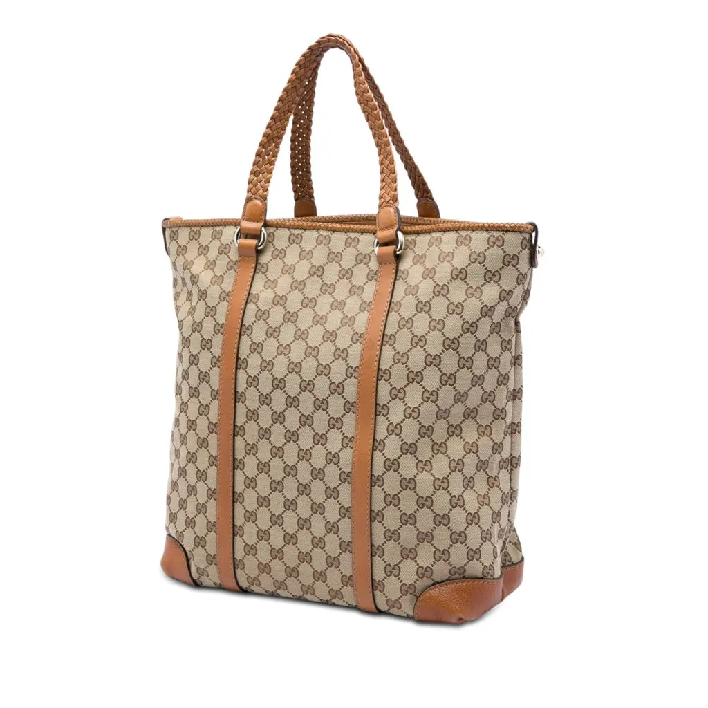Gucci Large GG Canvas Marrakech Tote Beige Very good - Back View