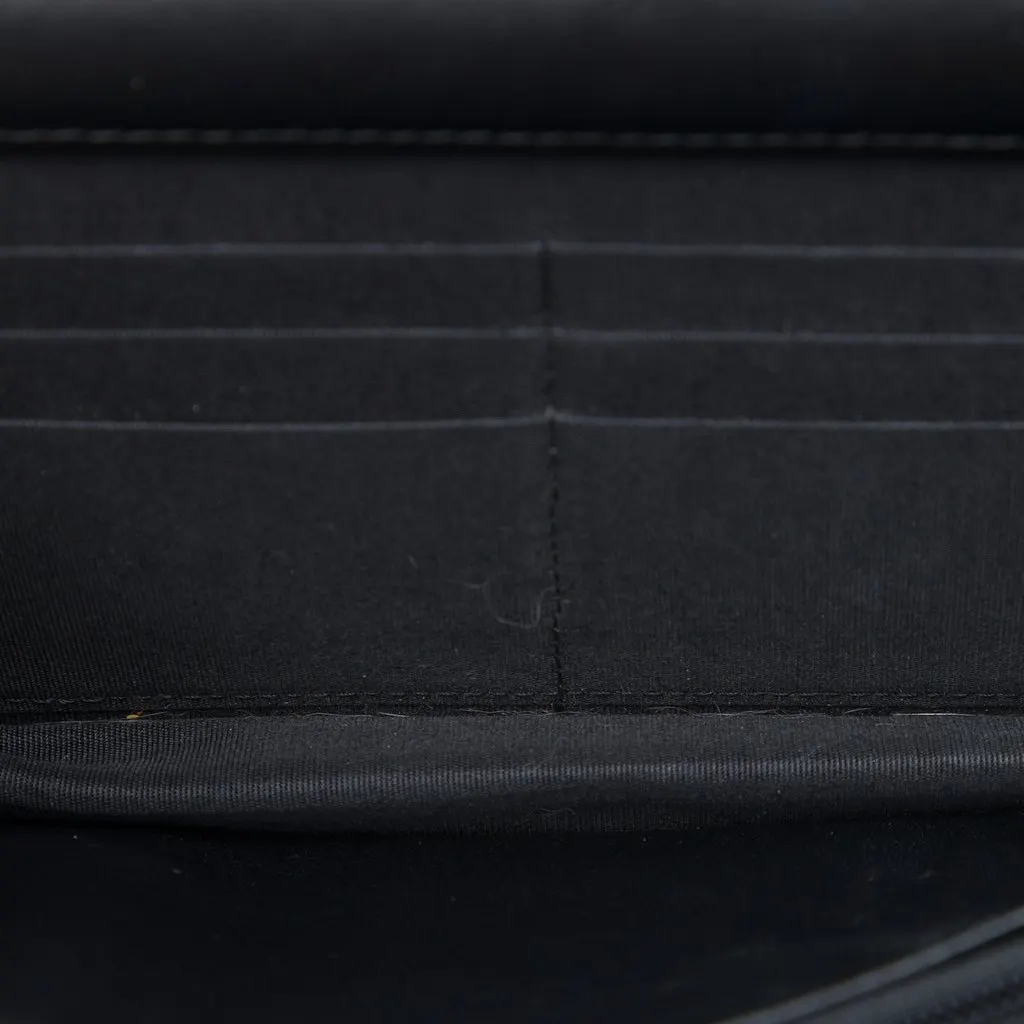 Chanel Airline Quilted Lambskin Wallet on Chain Black Leather Very good - Model View