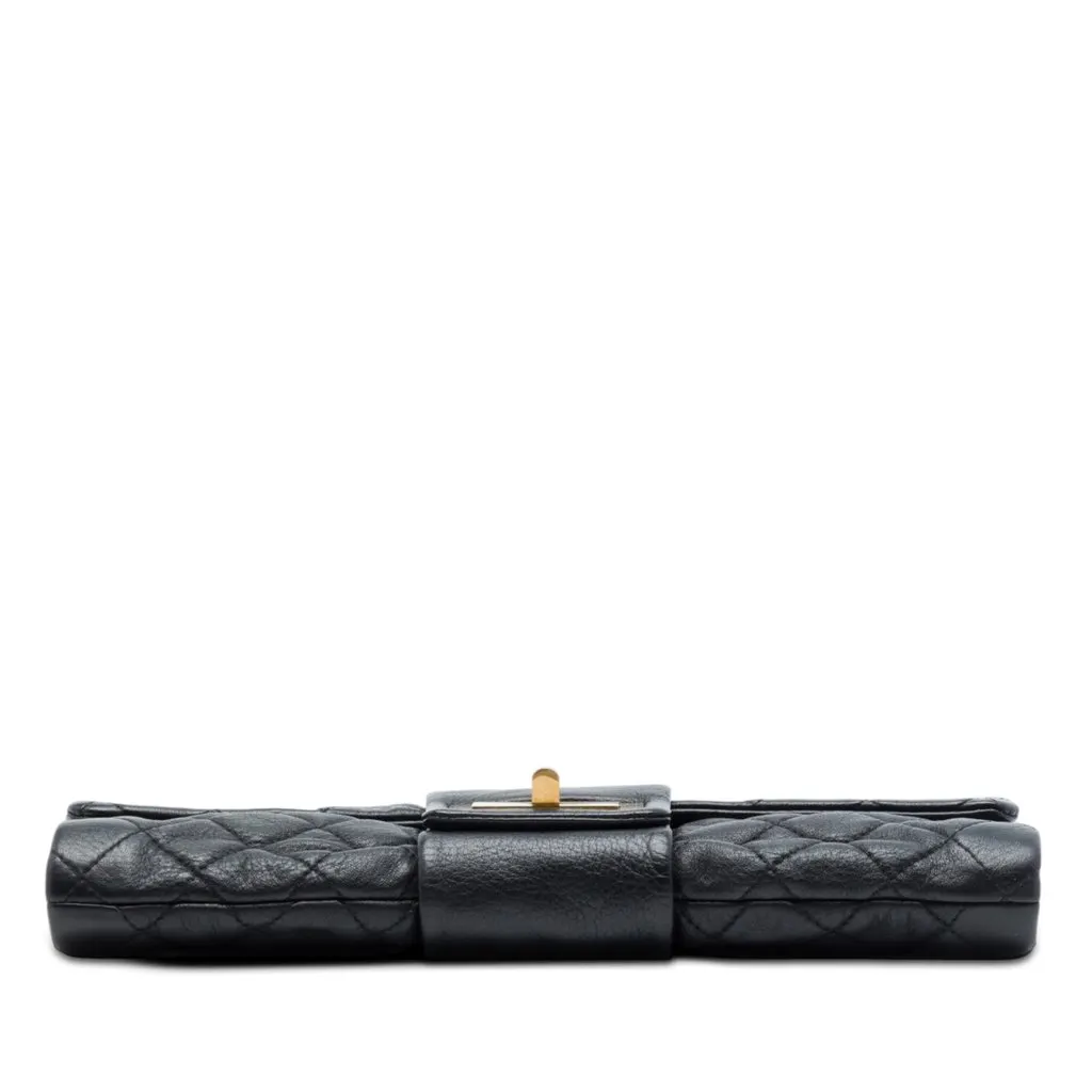 Chanel Quilted Sheepskin Reissue 2.55 Flap Clutch Black Leather Very good - Inside View