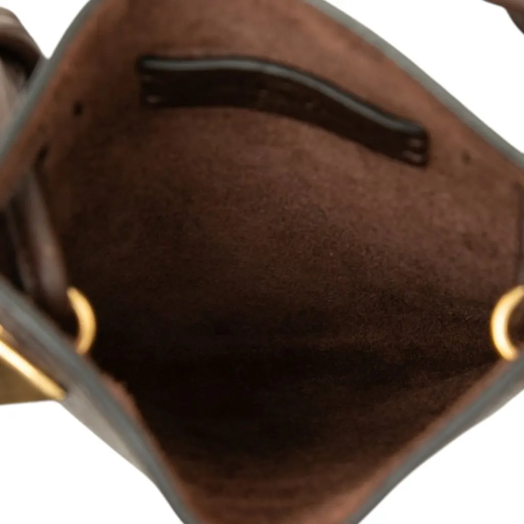 Valentino Mini Grained Calfskin Rockstud Identity Crossbody Brown Leather Very good - Model View