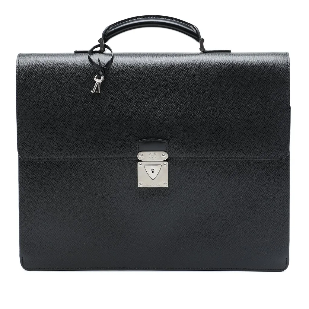 Louis Vuitton Taiga Robusto 2 Black Leather Very good - Front View