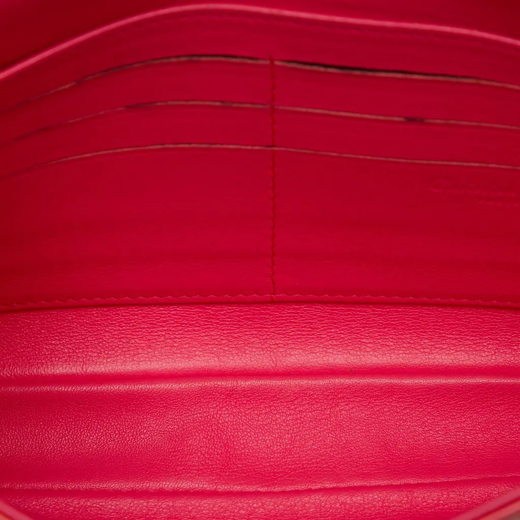 Dior Patent Cannage New Lock Pouch Crossbody Red Leather Good - Model View