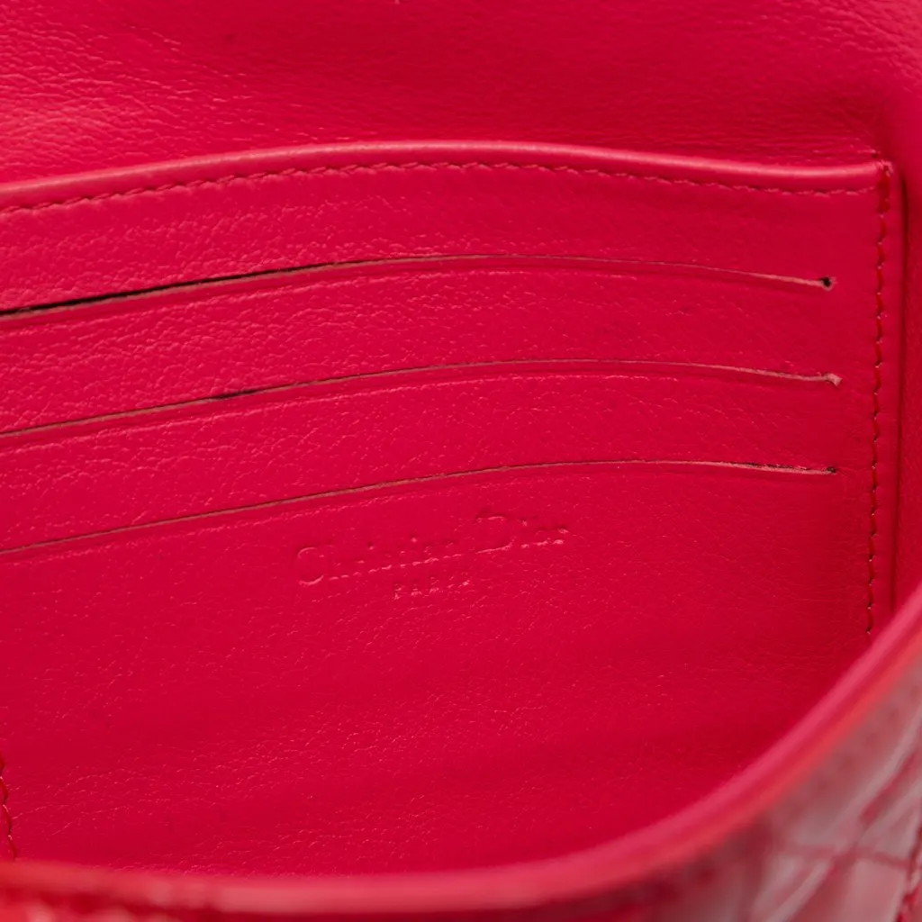 Dior Patent Cannage New Lock Pouch Crossbody Red Leather Good - Box View