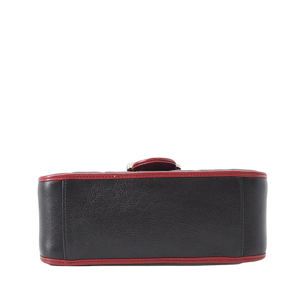 Gucci Mini GG Marmont Matelasse Calfskin Torchon Top Handle Bag Black Leather Very good - Inside View