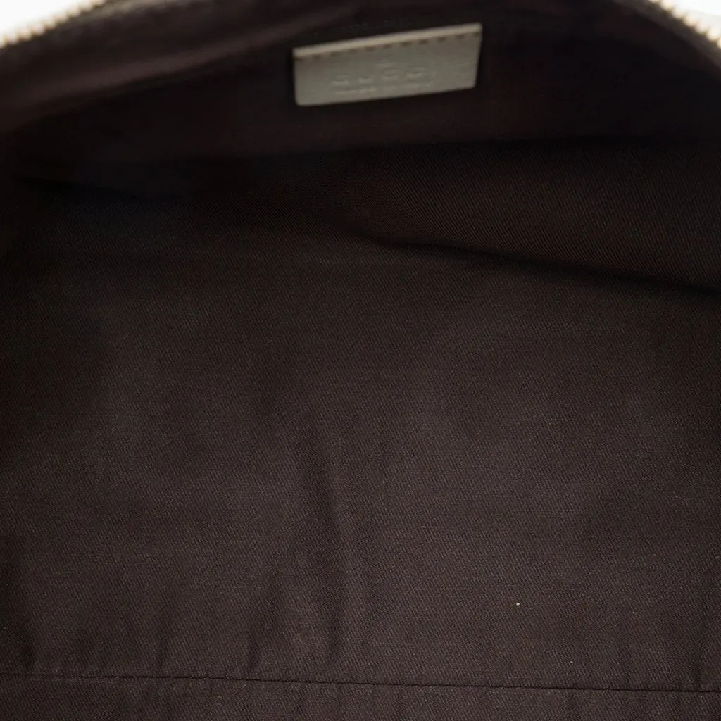 Gucci Guccissima Abbey D Ring Shoulder Bag White Leather Good - Model View