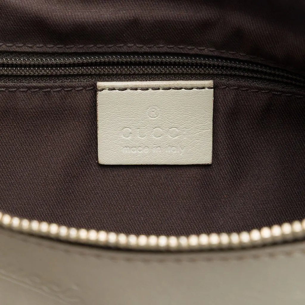 Gucci Guccissima Abbey D Ring Shoulder Bag White Leather Good - Box View