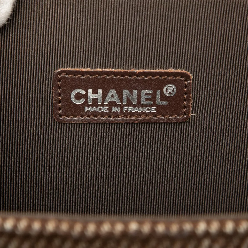 Chanel Wool Felt Tote Brown Good - Box View