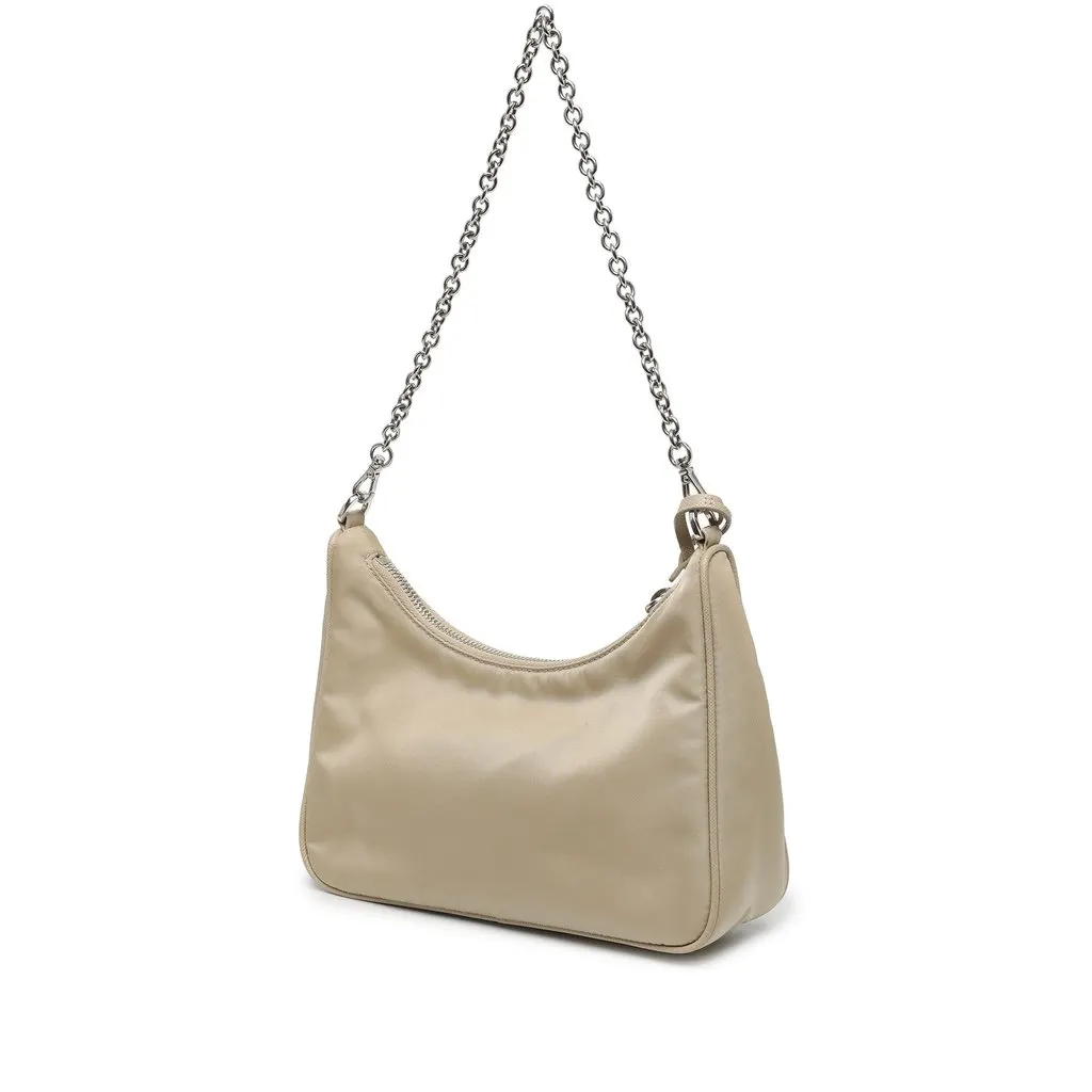 Prada Re Nylon Re Edition 2005 Satchel Beige Polyamide Very good - Back View