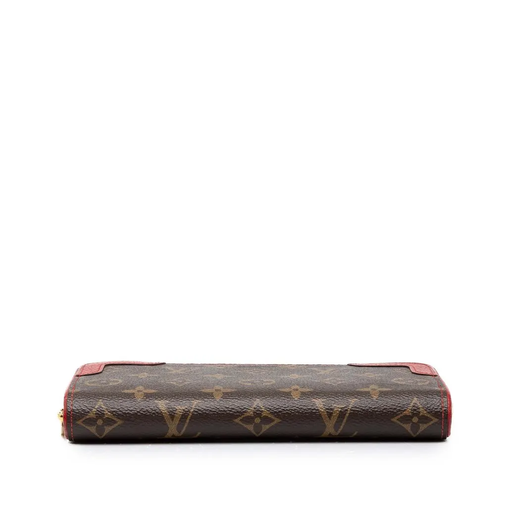 Louis Vuitton Monogram Retiro Zippy Wallet Brown Canvas Good - Model View