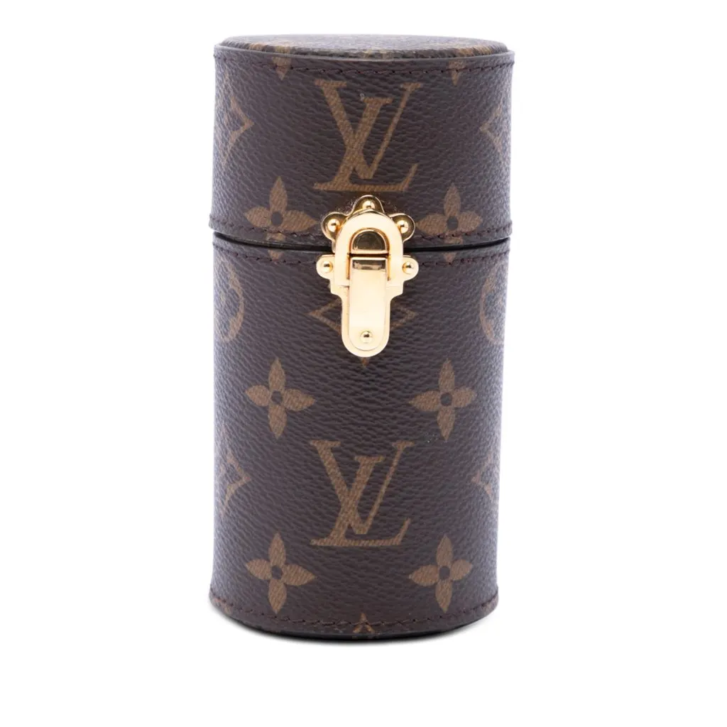 Louis Vuitton Monogram 100ML Fragrance Travel Case Brown Very good - Front View