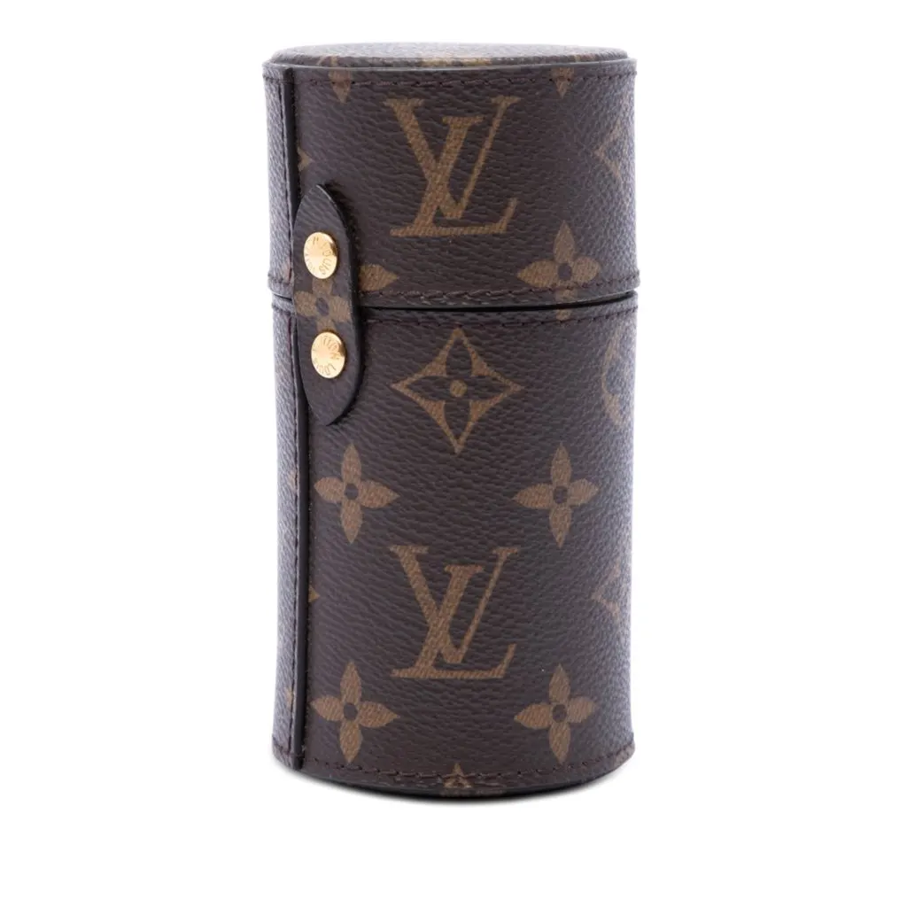 Louis Vuitton Monogram 100ML Fragrance Travel Case Brown Very good - Back View