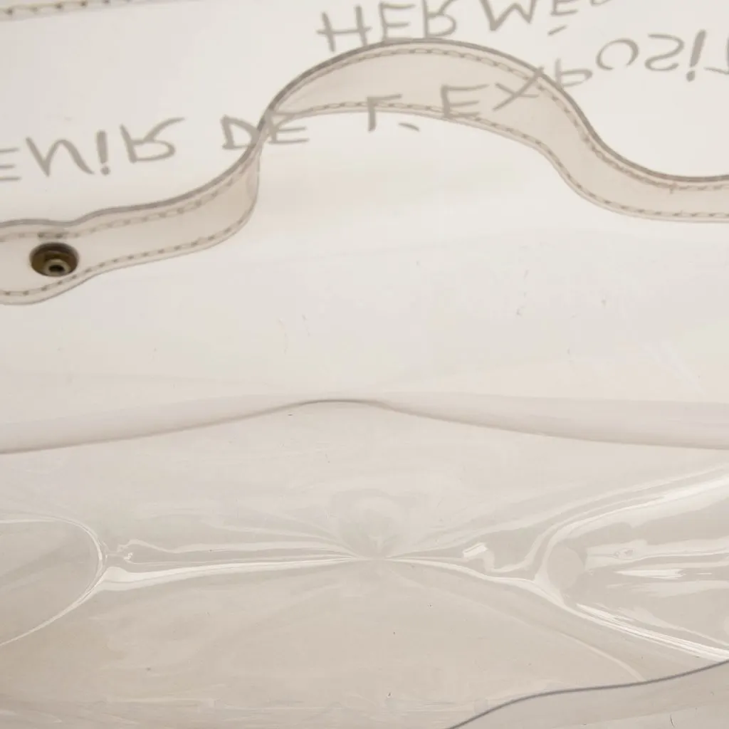 Hermès Vinyl Souvenir De L Exposition Kelly Handbag White Plastic Good - Model View