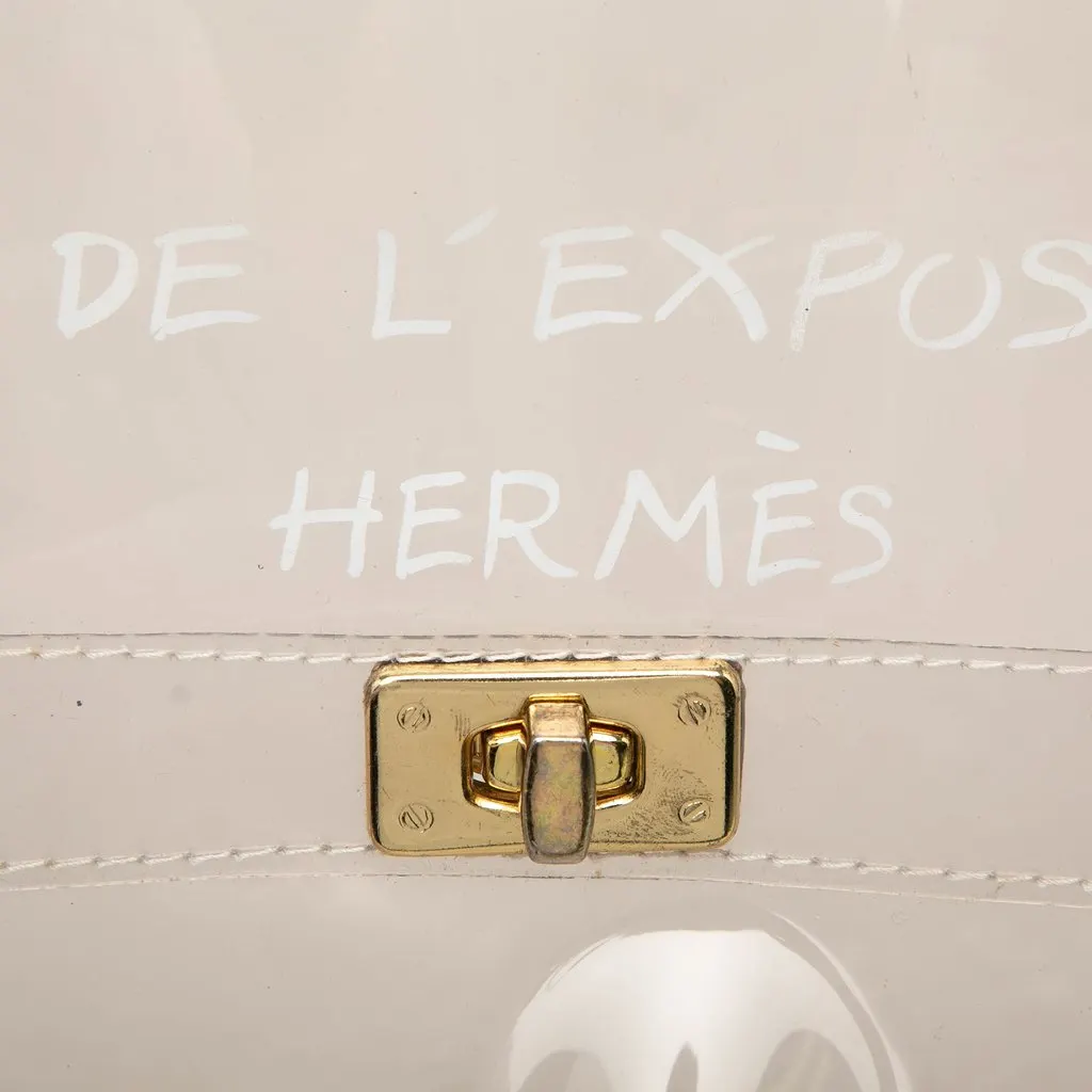 Hermès Vinyl Souvenir De L Exposition Kelly Handbag White Plastic Good - Box View
