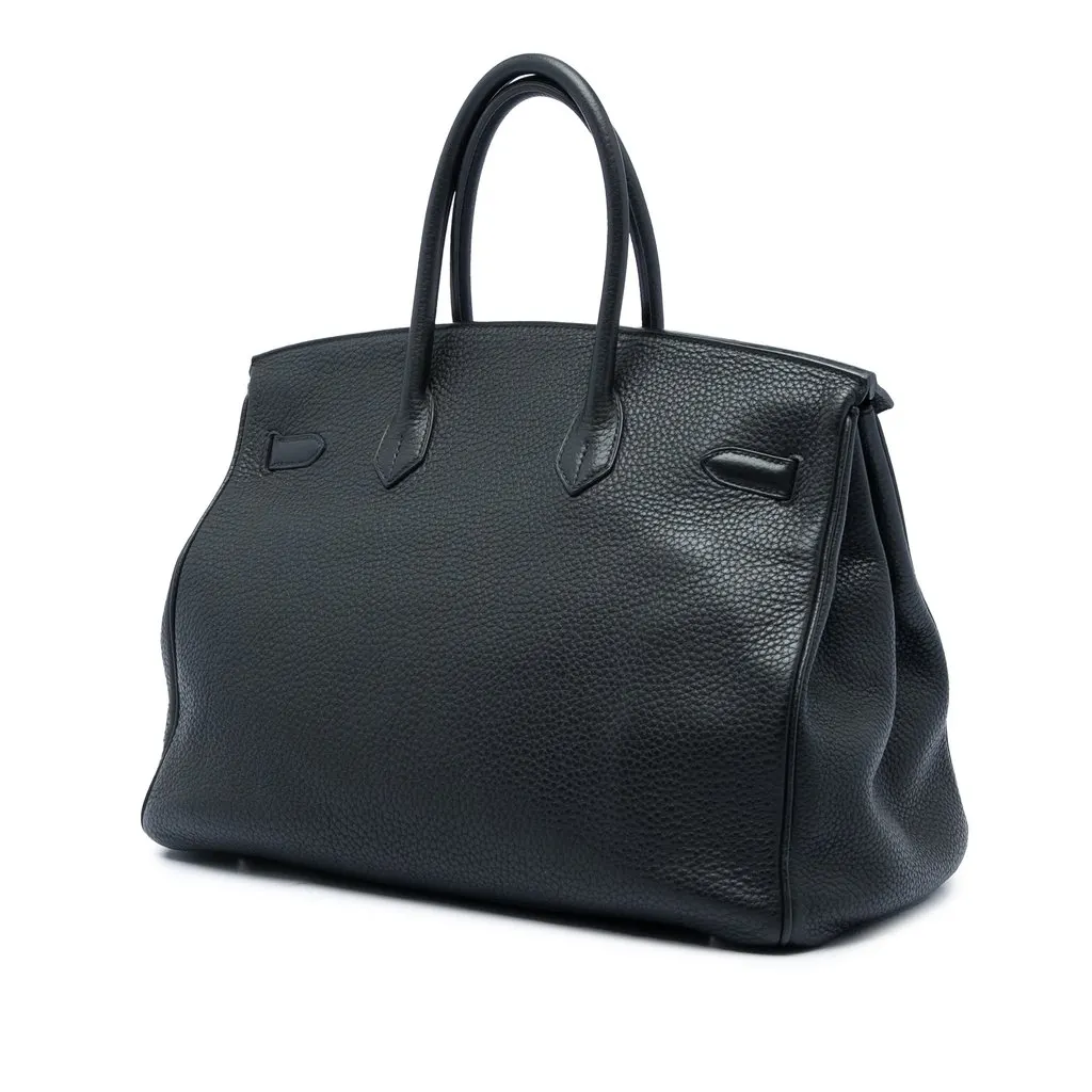 Hermès Togo Birkin Retourne 35 Black Leather Very good - Back View