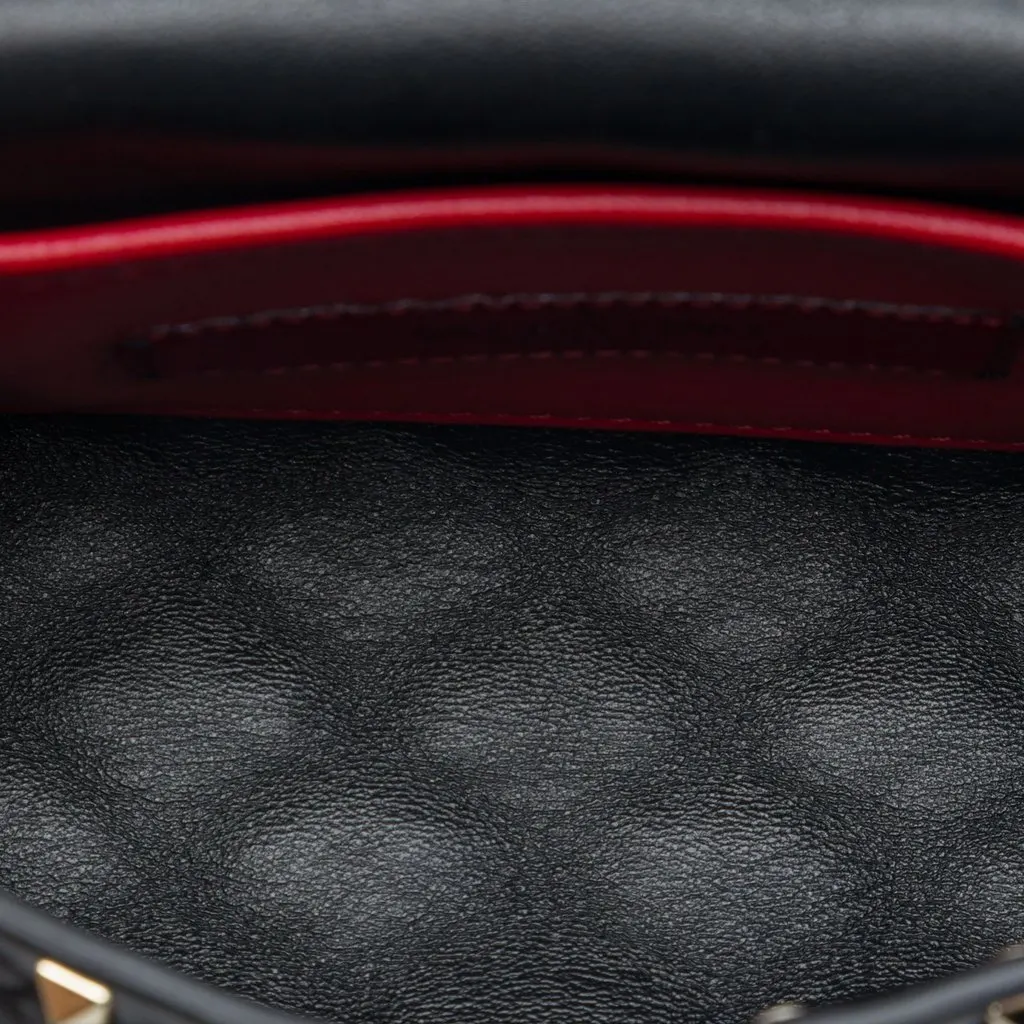 Valentino Lambskin Rockstud Spike Belt Bag Black Leather Very good - Model View