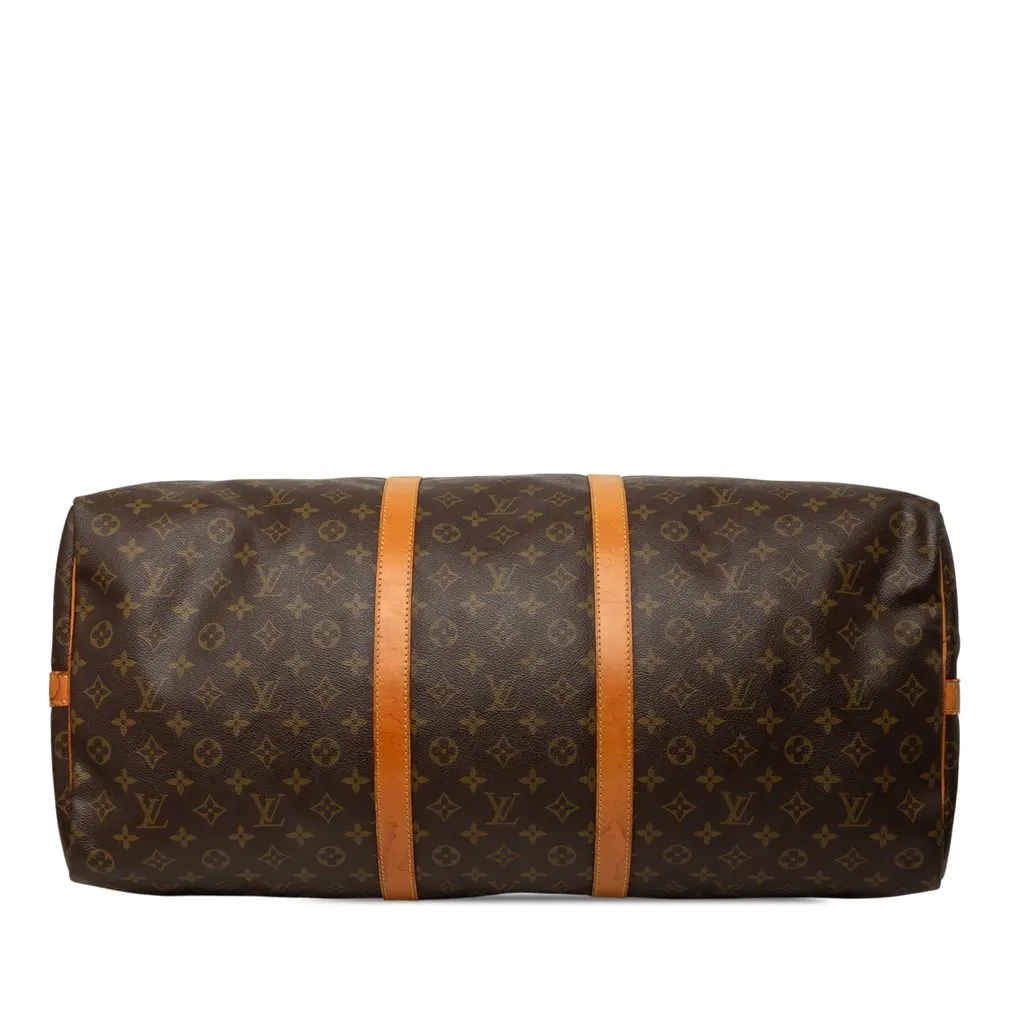 Louis Vuitton Monogram Keepall Bandouliere 60 Brown Canvas Good - Inside View