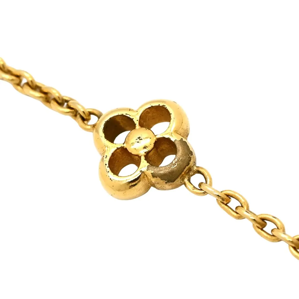 Louis Vuitton Gold Plated Flower Full Bracelet Gold Metal Very good - Inside View