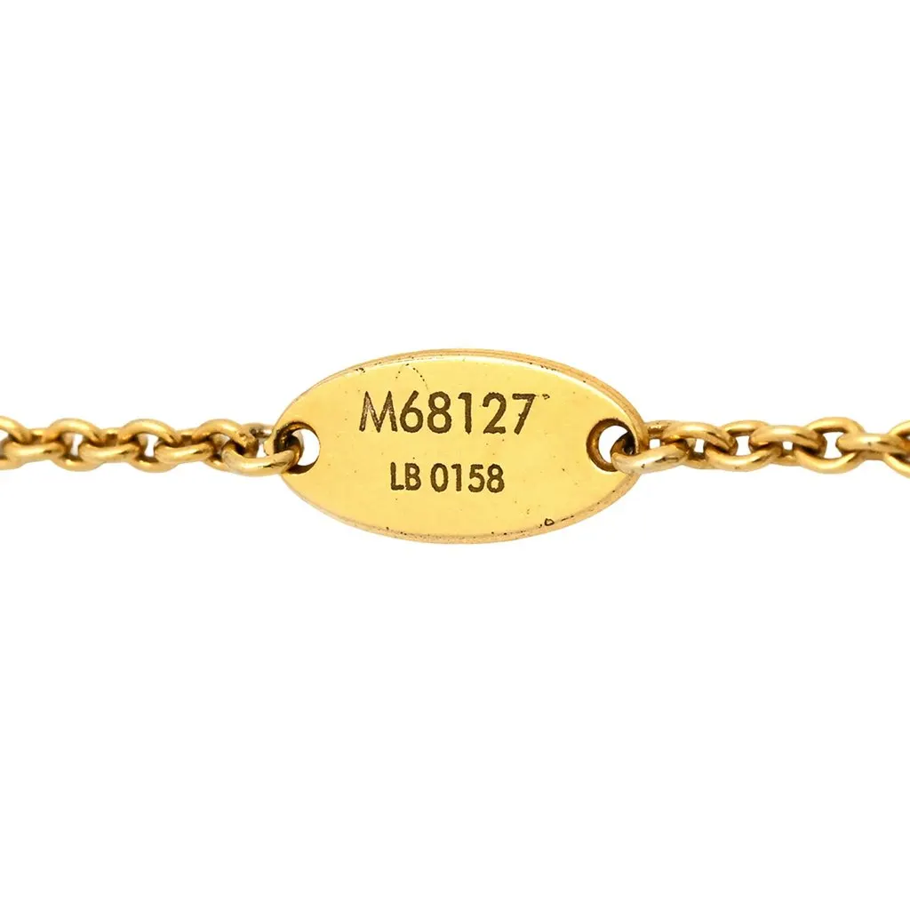 Louis Vuitton Gold Plated Flower Full Bracelet Gold Metal Very good - Box View