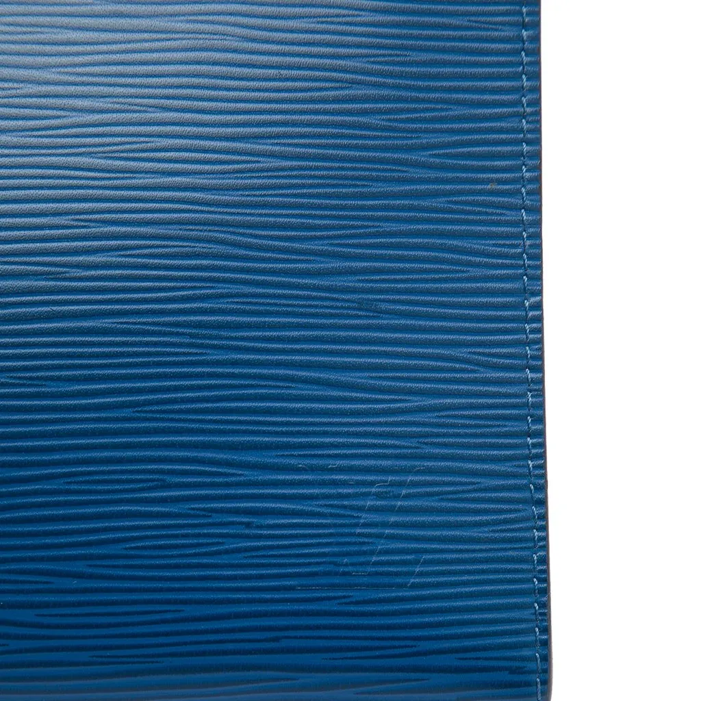 Louis Vuitton Epi Damier Graphite Pochette Voyage MM Blue Leather Very good - Box View