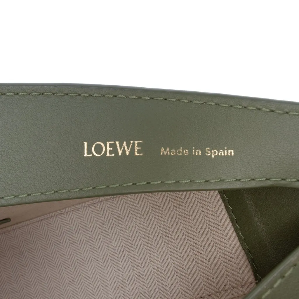 LOEWE Anagram Canvas Luna Hobo Green Very good - Box View