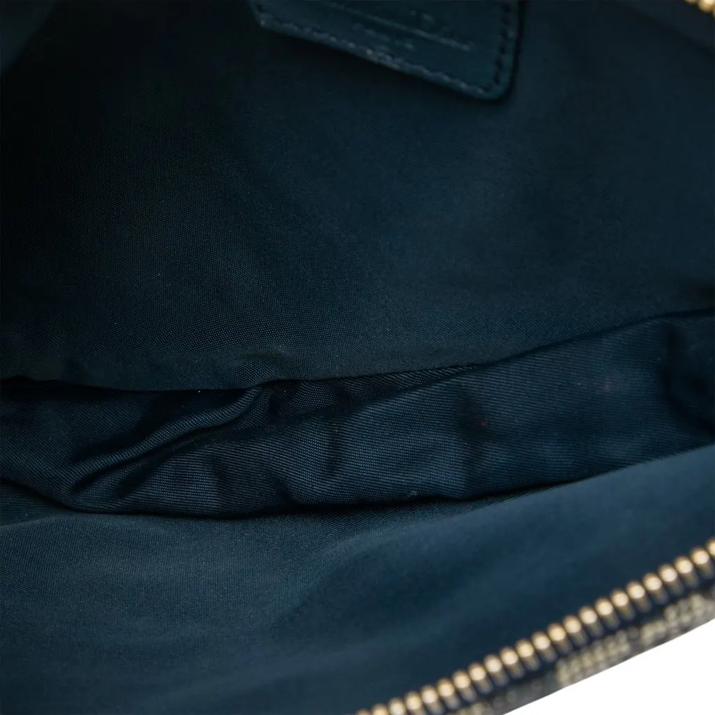 Dior Mini Diorissimo Canvas Saddle Pochette Blue Very good - Model View