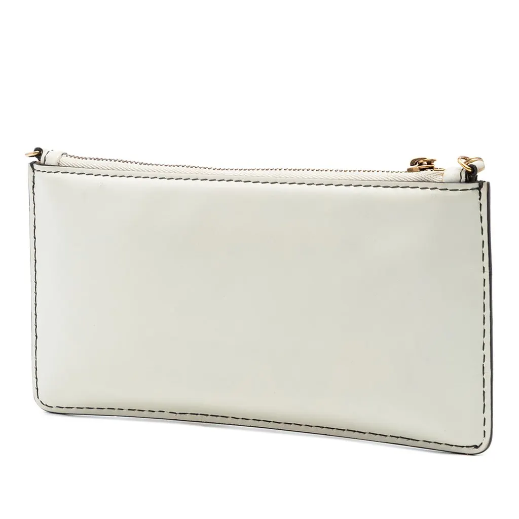 Dior Calfskin JAdior Croisiere Chain Pouch White Leather Very good - Back View