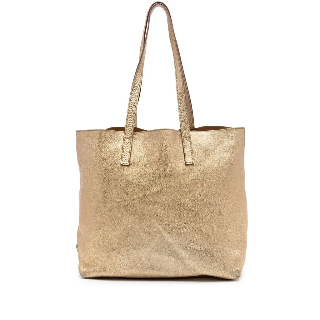 Prada Metallic Vitello Daino Tote Gold Leather Very good - Front View