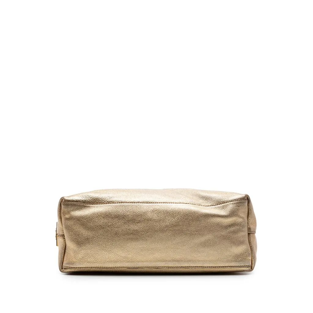 Prada Metallic Vitello Daino Tote Gold Leather Very good - Inside View