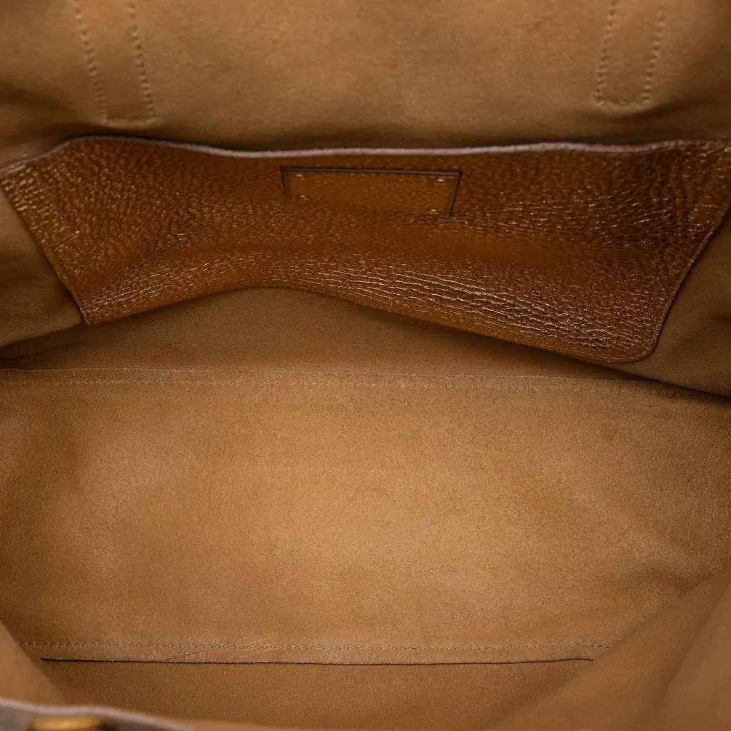 Prada Metallic Vitello Daino Tote Gold Leather Very good - Model View
