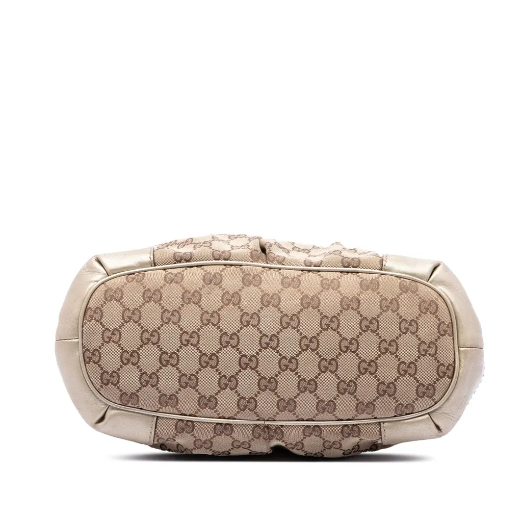 Gucci GG Canvas Sukey Satchel Beige Good - Inside View