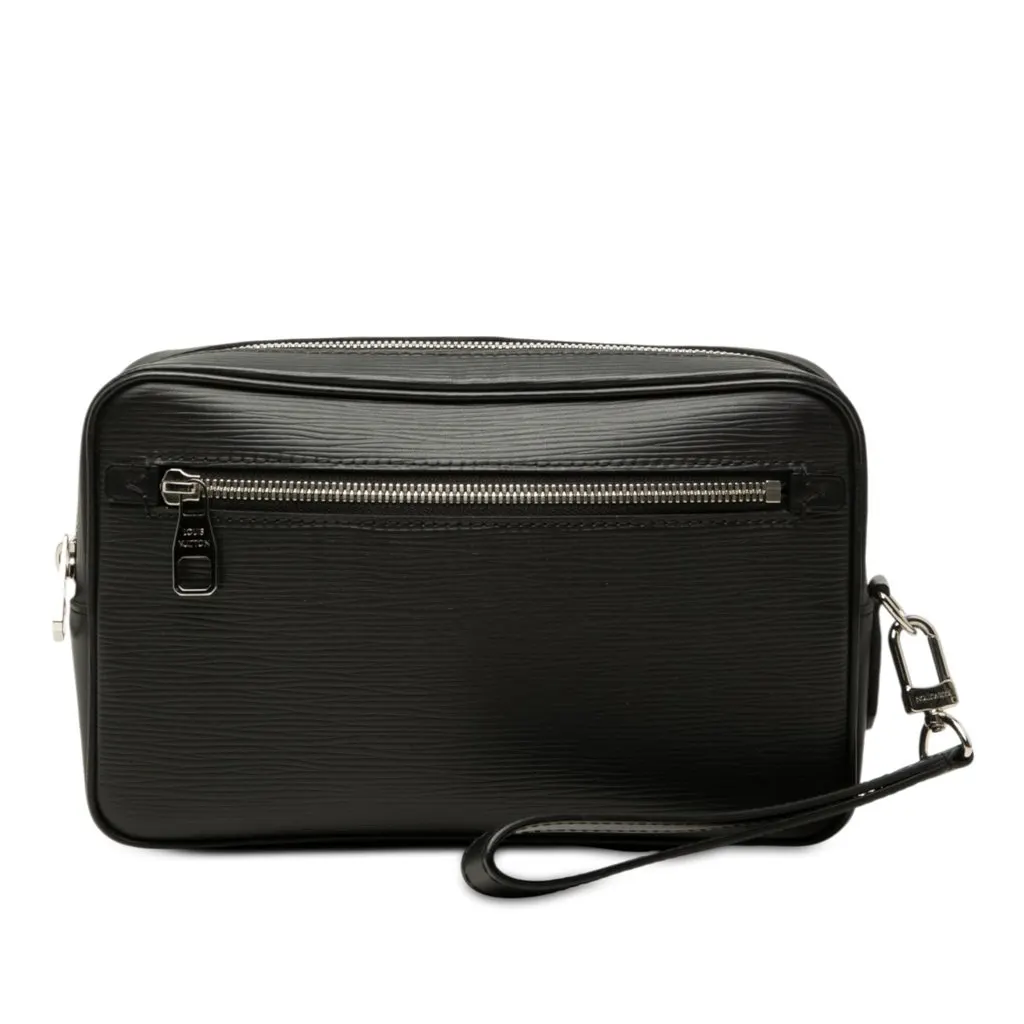 Louis Vuitton Epi Neo Hoche Clutch Black Leather Very good - Front View