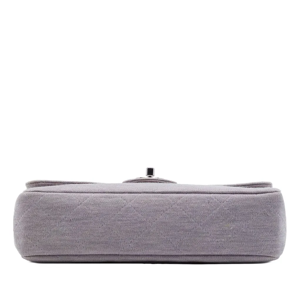 Chanel Medium Classic Jersey Single Flap Purple Very good - Inside View